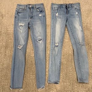 Two pairs girls jeans